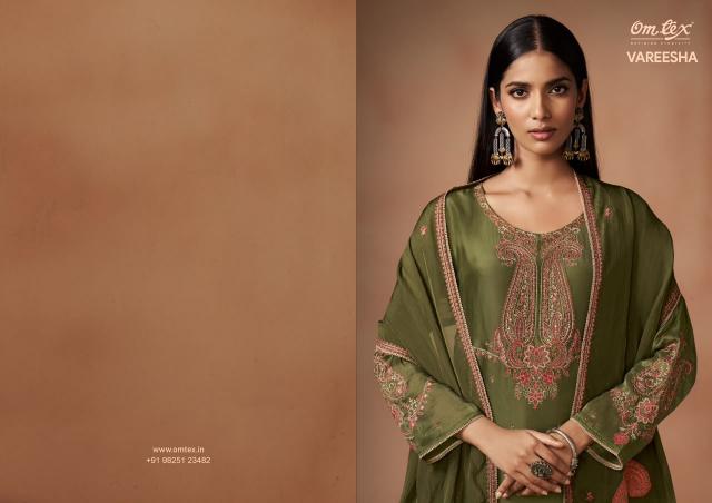 Omtex vareesha stone work dress materials wholesale